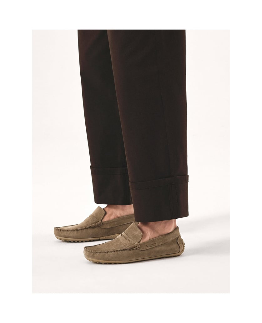 Kazar-Mokassins-aus-Wildleder-mit-U-Naht-taupe