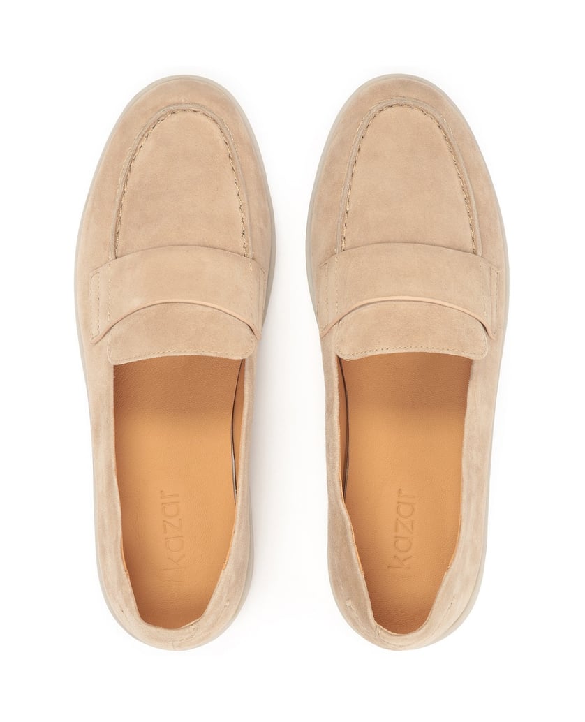Kazar-Beige-Wildleder-Slipper-Freizeitschuhe-beige