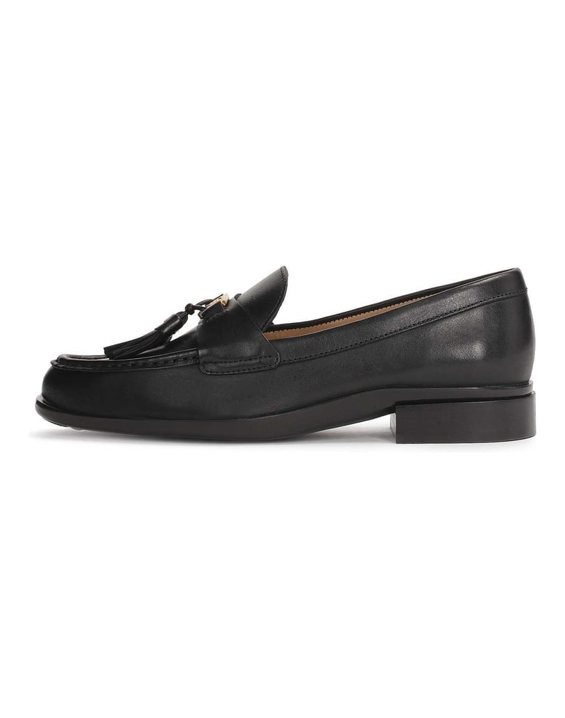 Kazar-Leather-shoes-on-a-flat-sole-decorated-with-hooks-černá