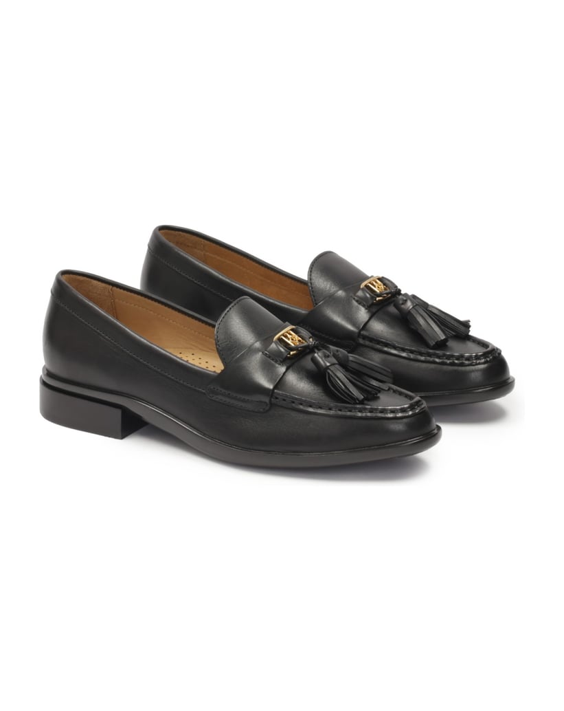 Kazar-Leather-shoes-on-a-flat-sole-decorated-with-hooks-černá