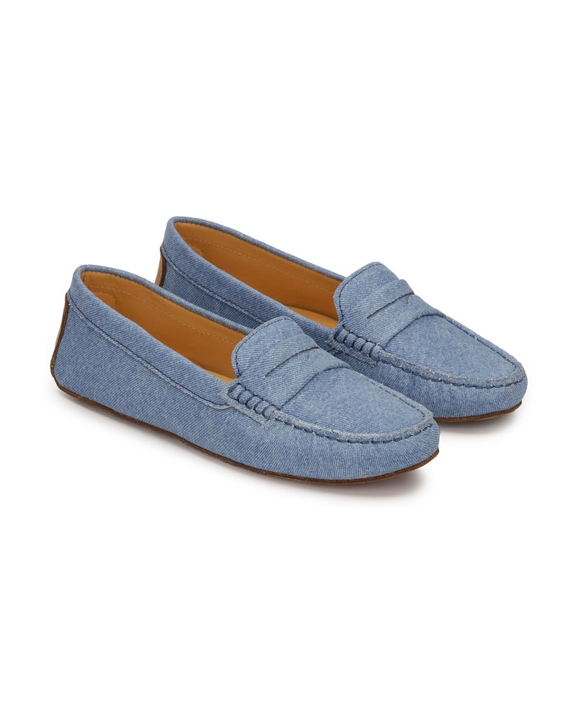 Kazar-Mokassins-aus-blauem-Denim-Stoff-blau
