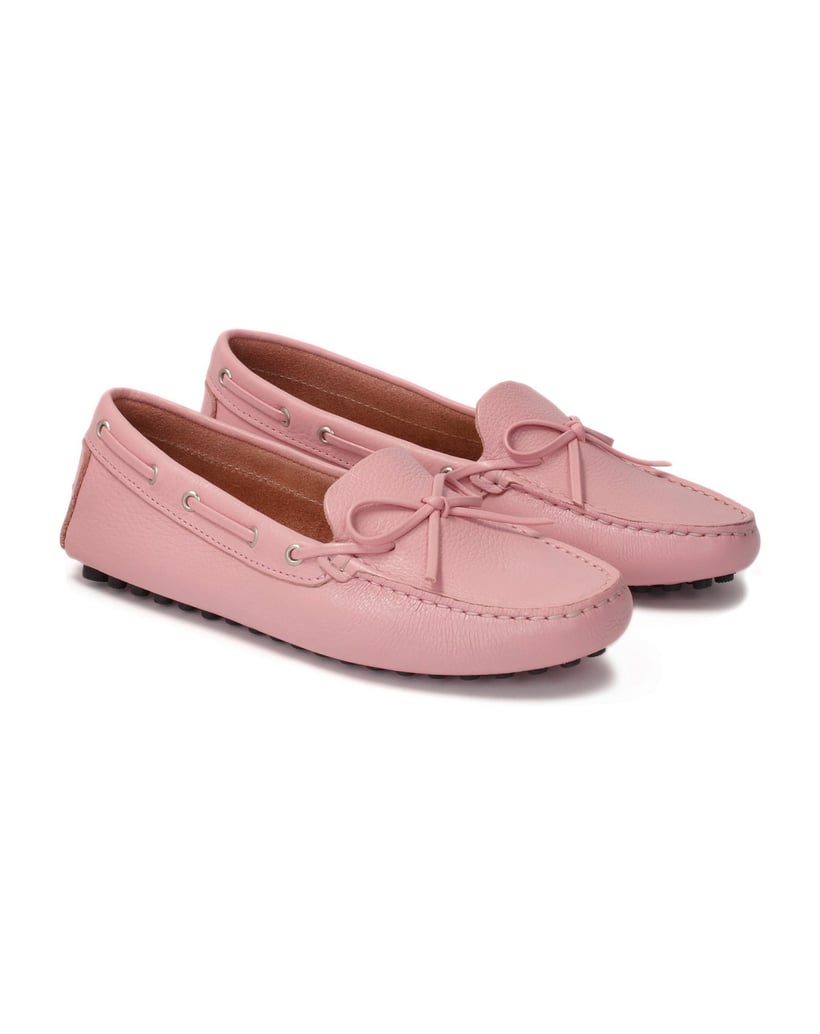 Kazar-Rosa-Leder-Mokassins-mit-Zehensteg-pink