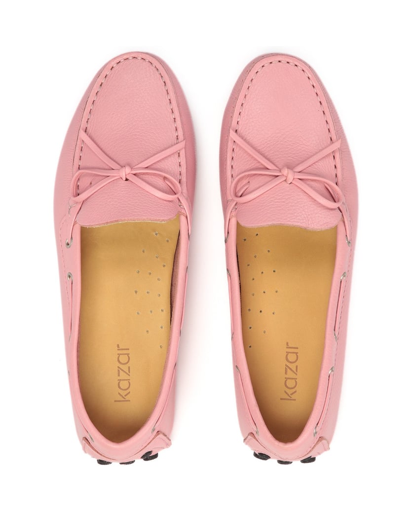 Kazar-Rosa-Leder-Mokassins-mit-Zehensteg-pink