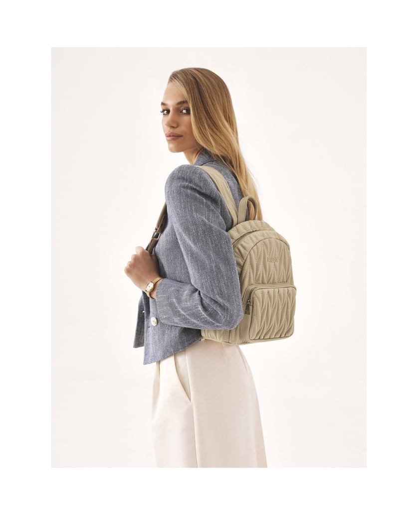 Kazar-Quilted-beige-grain-leather-backpack-béžová