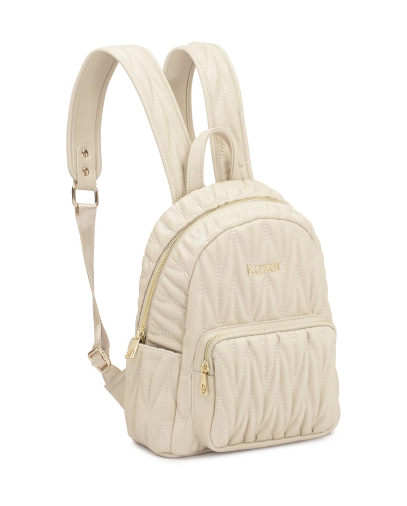 Kazar-Quilted-leather-backpack-bílá