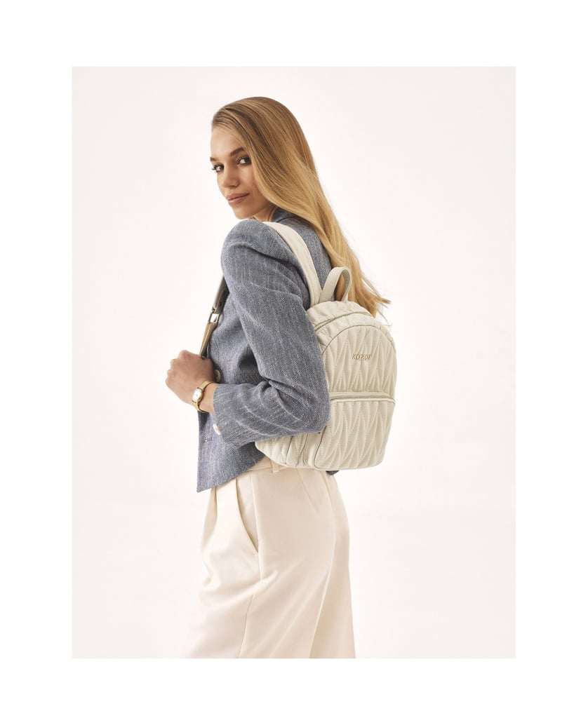 Kazar-Quilted-leather-backpack-bílá