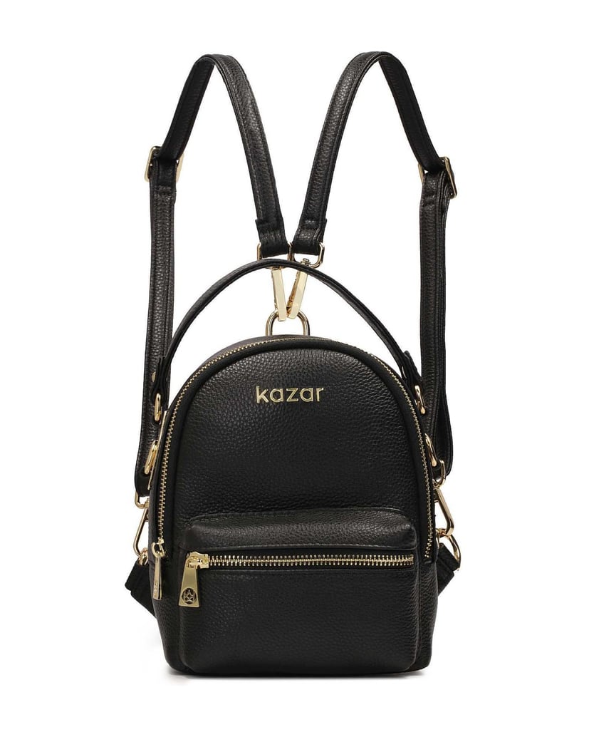 Kazar-Kleiner-schwarzer-Rucksack-2in1-schwarz