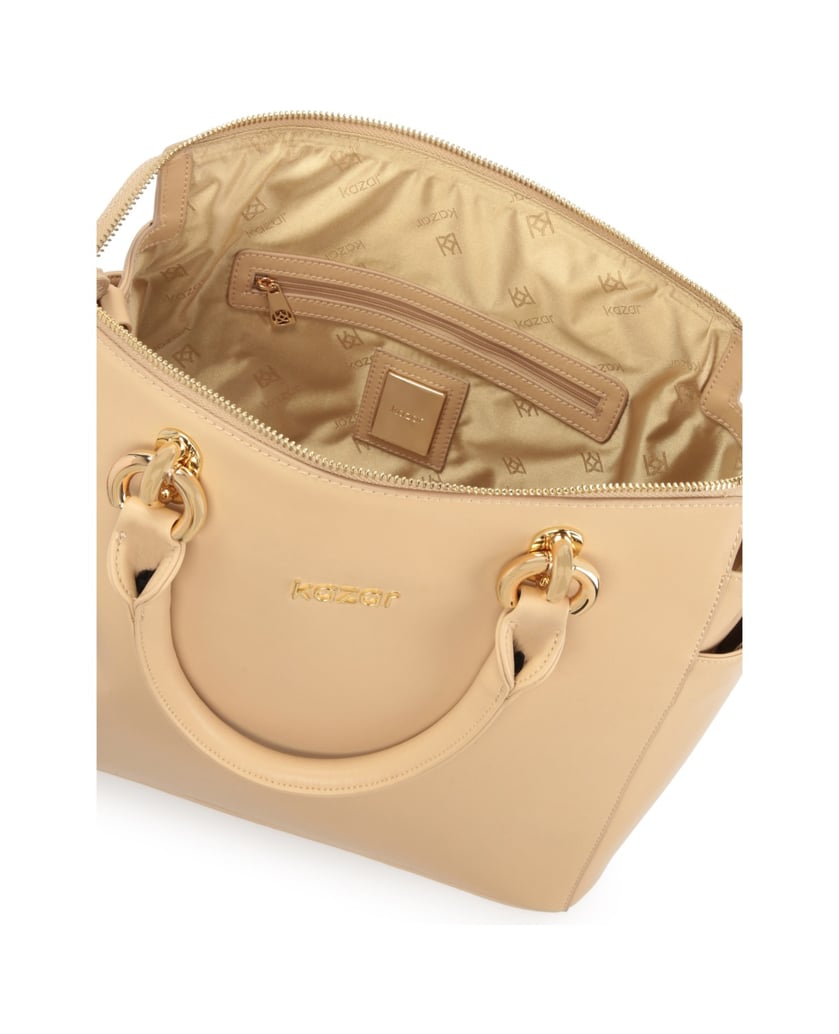 Kazar-Geräumige-Lederhandtasche-mit-Griffen-un