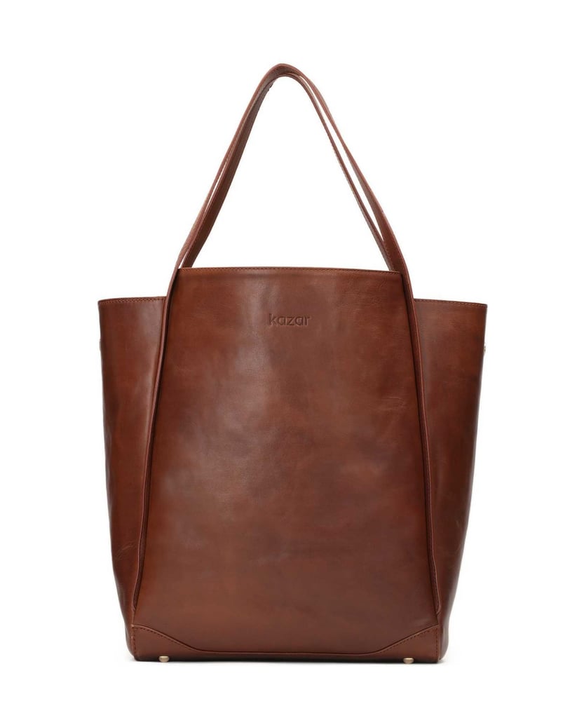 Kazar-Geräumige-Lederhandtasche-im-minimalisti-dunkelbraun