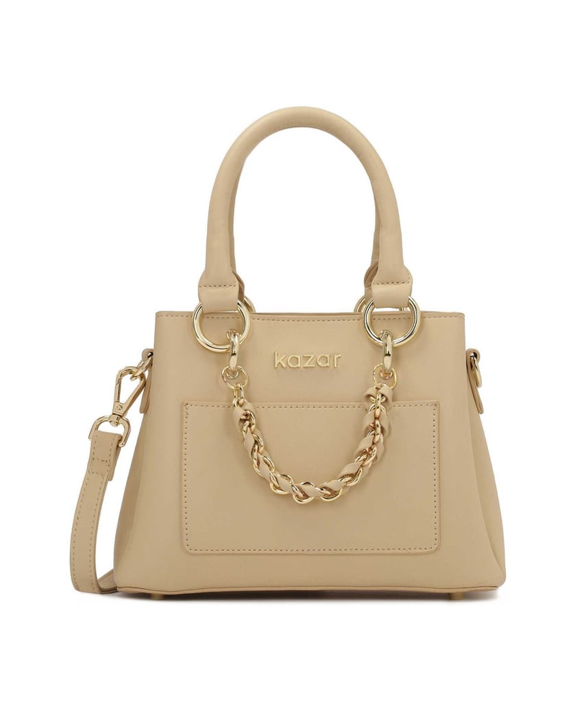 Kazar-Elegante-beige-Handtasche-und-Umhängetas-beige