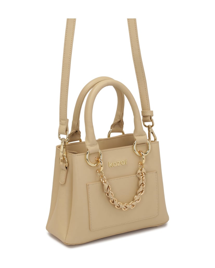Kazar-Elegante-beige-Handtasche-und-Umhängetas-beige