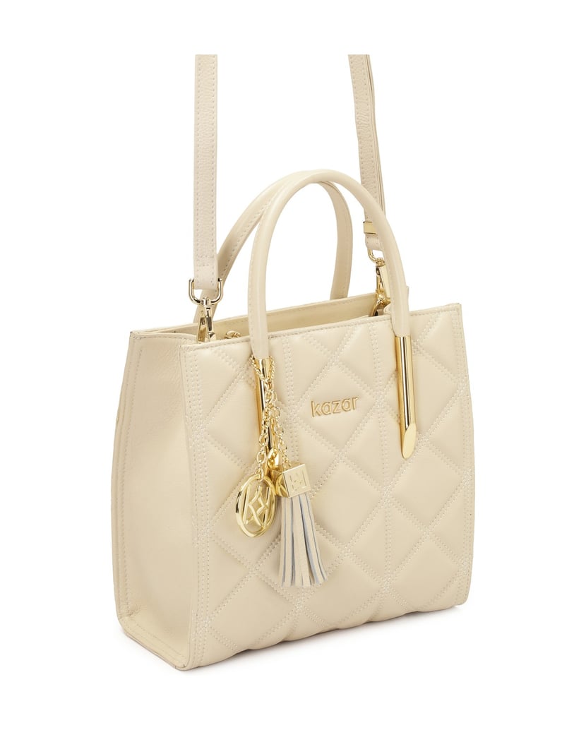 Kazar-Elegant-handbag-with-decorative-key-ring-biela