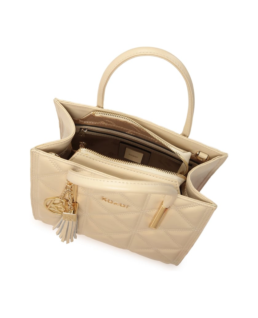Kazar-Elegant-handbag-with-decorative-key-ring-biela