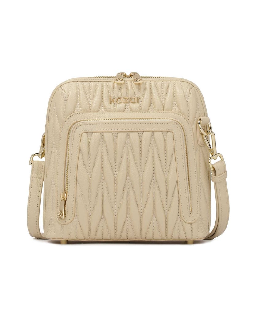 Kazar-Beige-handbag-with-striking-quilting-béžová