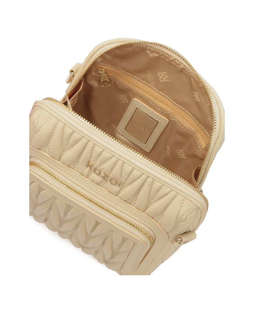 Kazar-Beige-handbag-with-striking-quilting-béžová