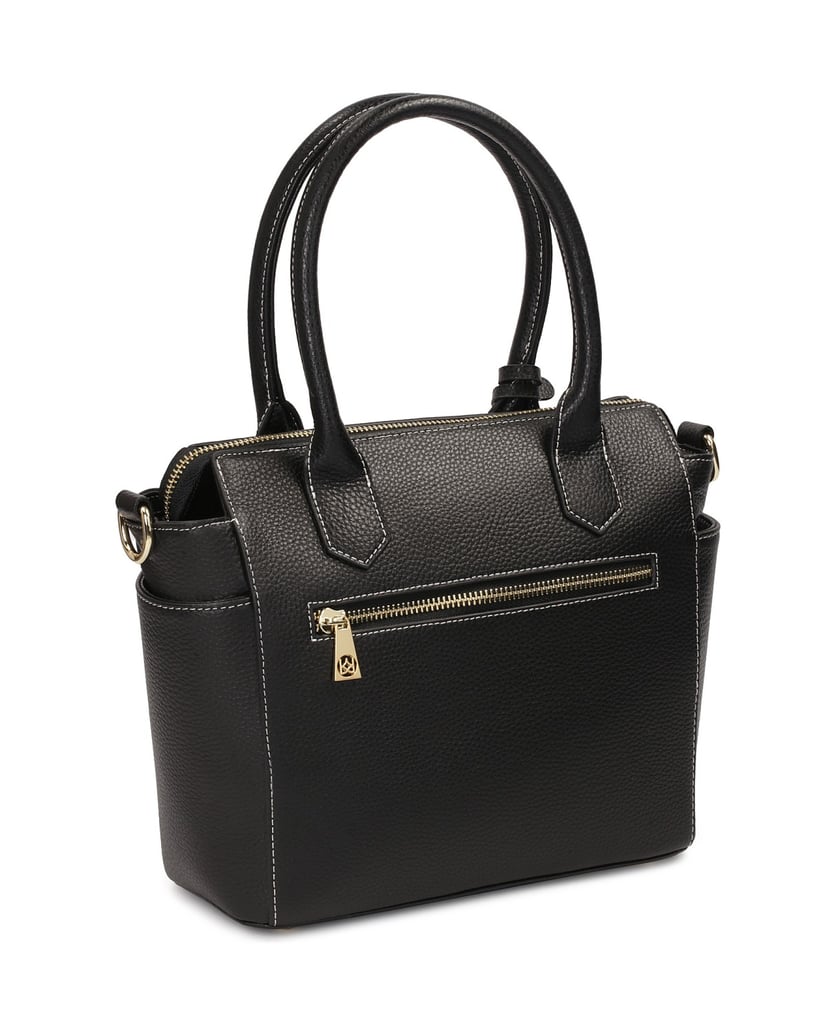 Kazar-Schwarze-Handtasche-mit-kontrastierenden-schwarz