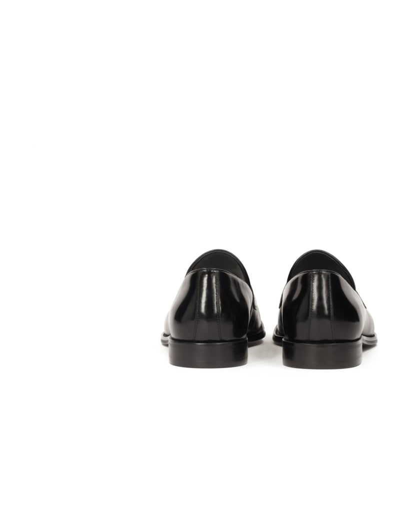 Kazar-Black-leather-men's-penny-loafers-černá