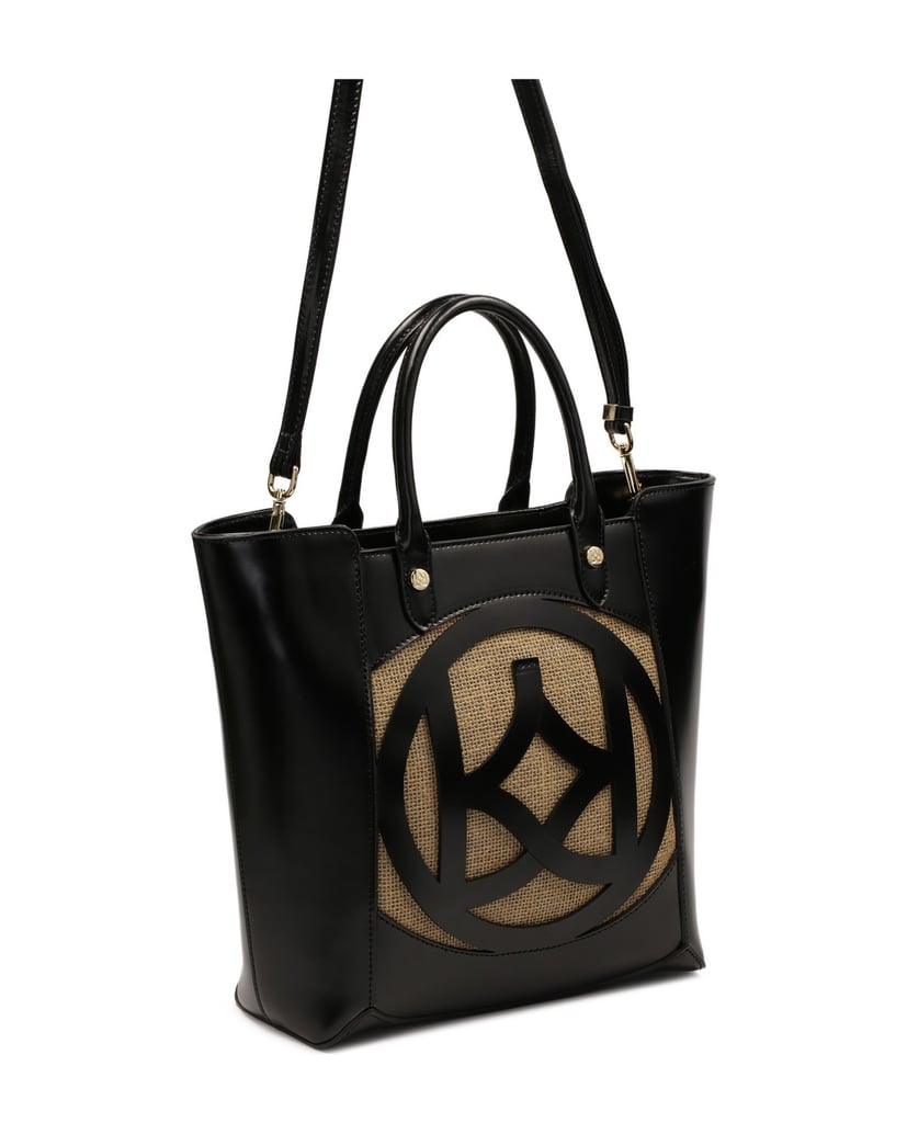 Kazar-Schwarze-Lederhandtasche-mit-durchbroche