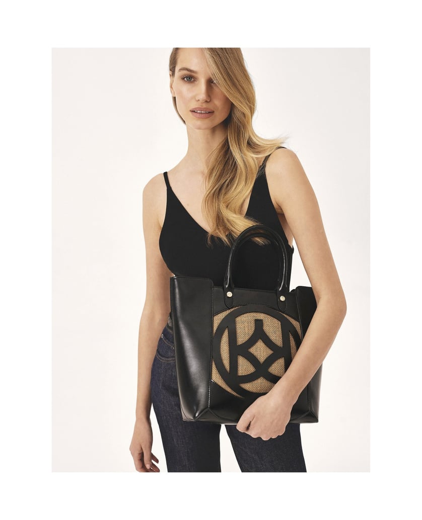 Kazar-Schwarze-Lederhandtasche-mit-durchbroche