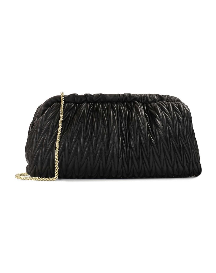 Kazar-Schwarze-Clutch-Bag-mit-Steppmuster-schwarz