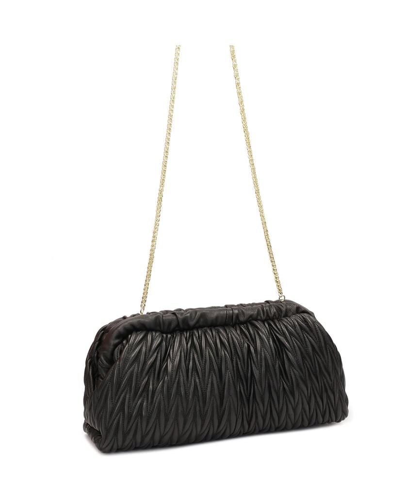 Kazar-Schwarze-Clutch-Bag-mit-Steppmuster-schwarz