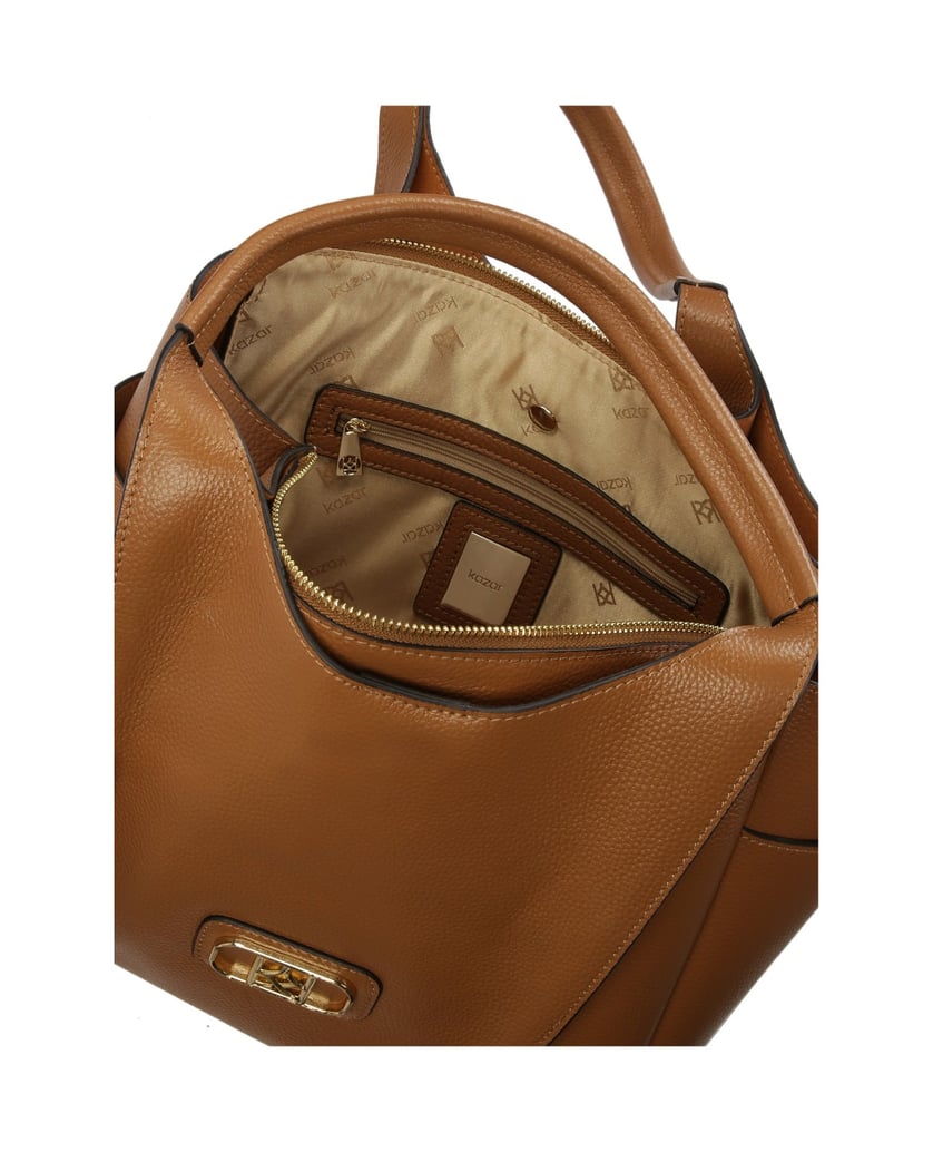 Kazar-Hellbraune-Umhängetasche-camel