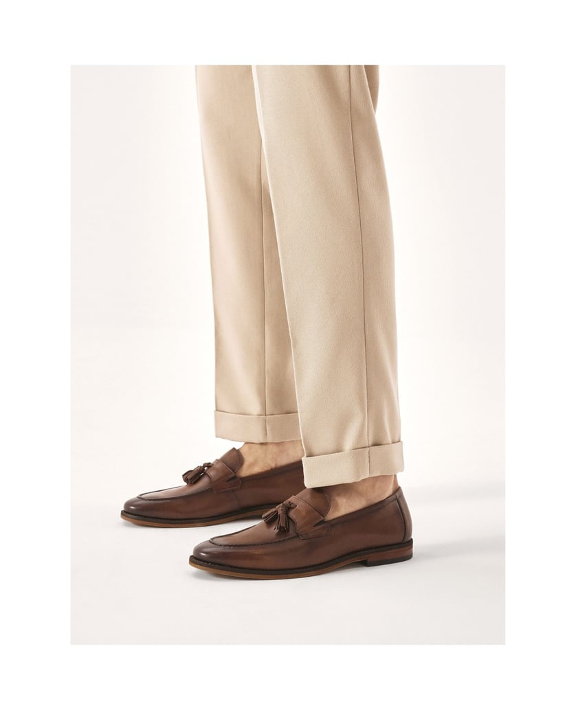 Kazar-Lässige-Herren-Loafer-aus-Leder-braun