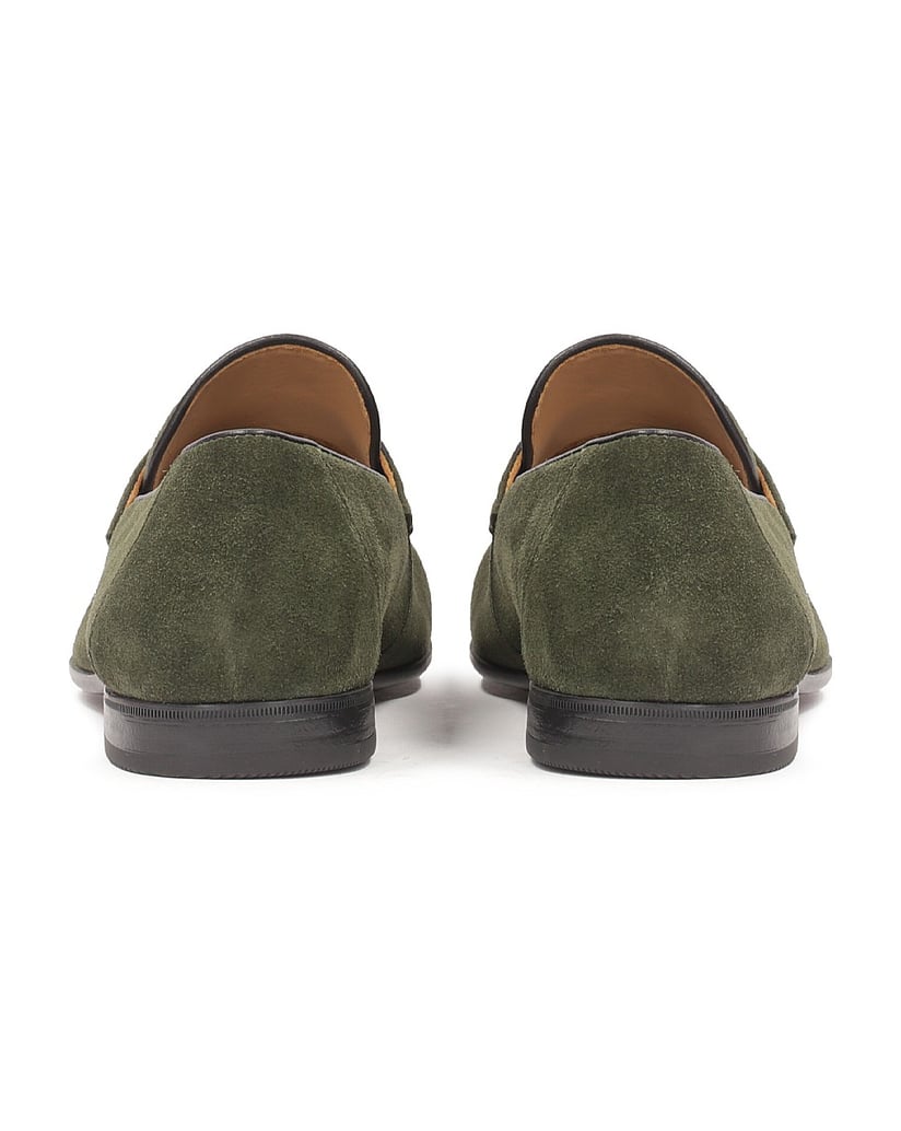 Kazar-Wildleder-Slipper-in-khaki-Farbe-oliv