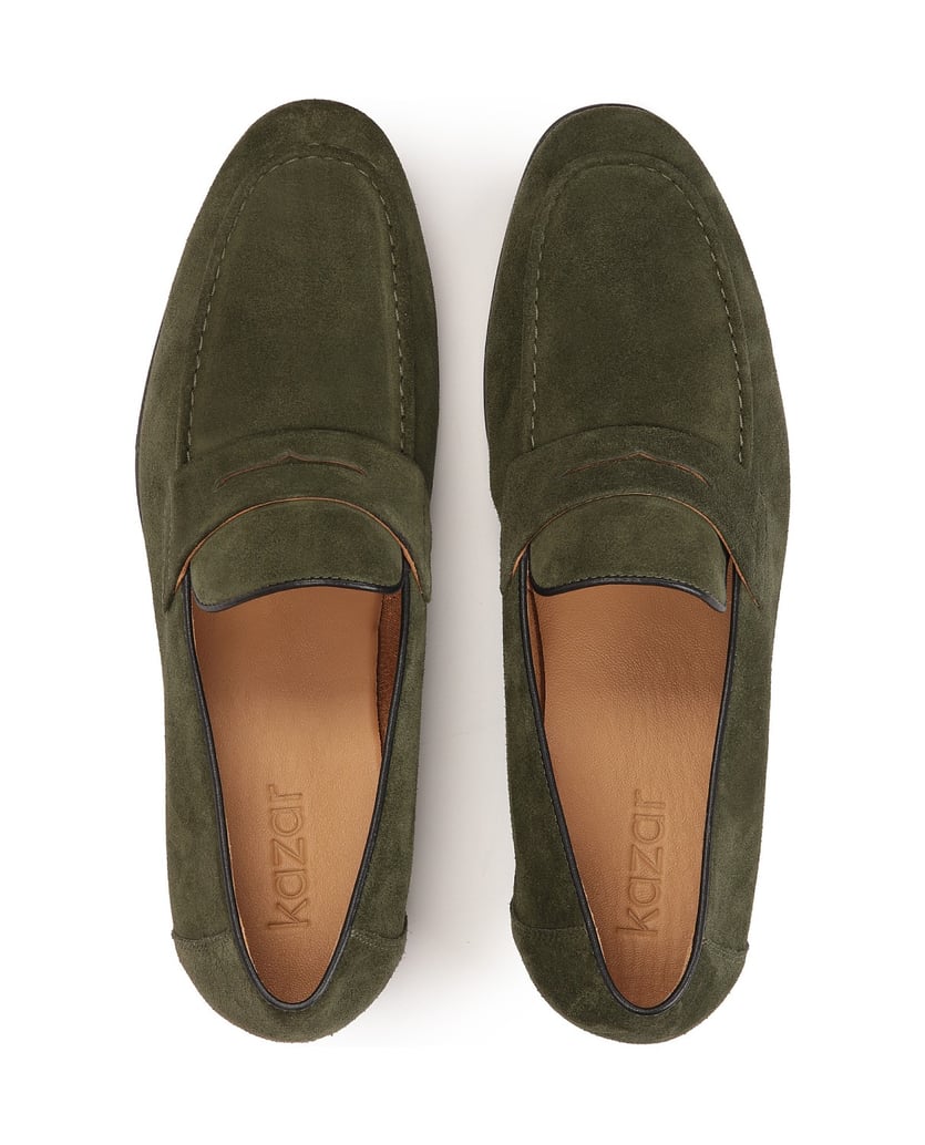 Kazar-Wildleder-Slipper-in-khaki-Farbe-oliv