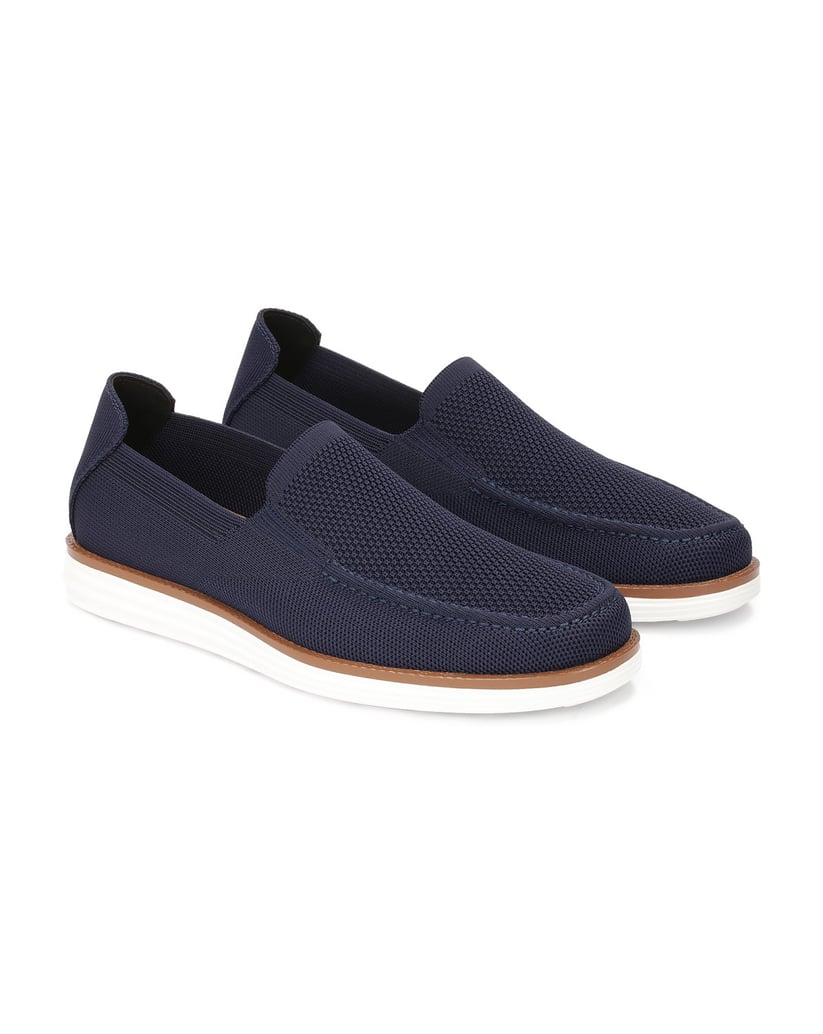 Kazar-Marineblaue-Schlupfschuhe-aus-Stretchmat-dunkelblau