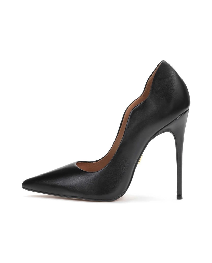 Kazar-Schwarze-hohe-Pumps-mit-gewelltem-Schaft-schwarz