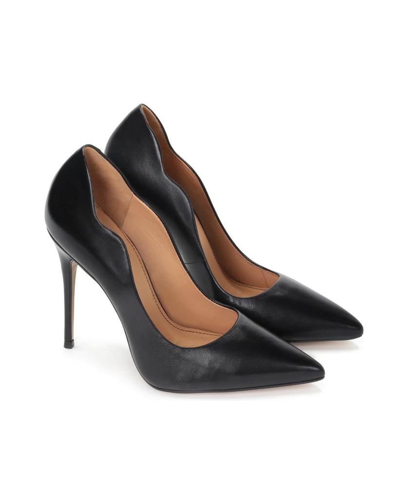 Kazar-Schwarze-hohe-Pumps-mit-gewelltem-Schaft-schwarz