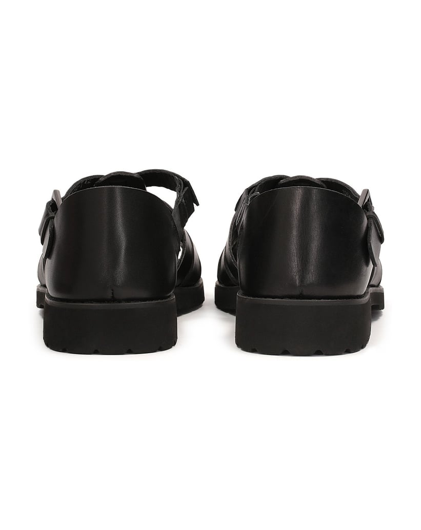 Kazar-Schwarze-Herrensandalen-mit-überzogenem-schwarz