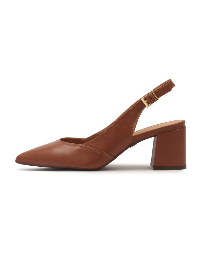 Kazar-Braune-Pumps-auf-einem-Pfosten-mit-offen-braun