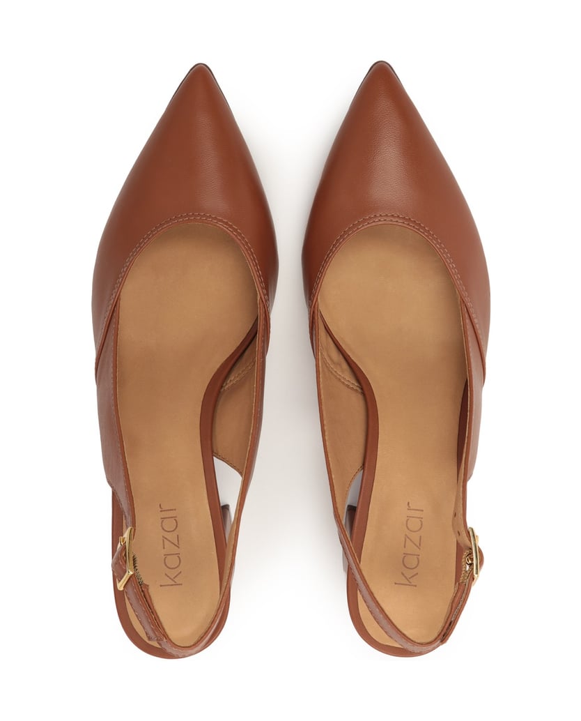 Kazar-Braune-Pumps-auf-einem-Pfosten-mit-offen-braun