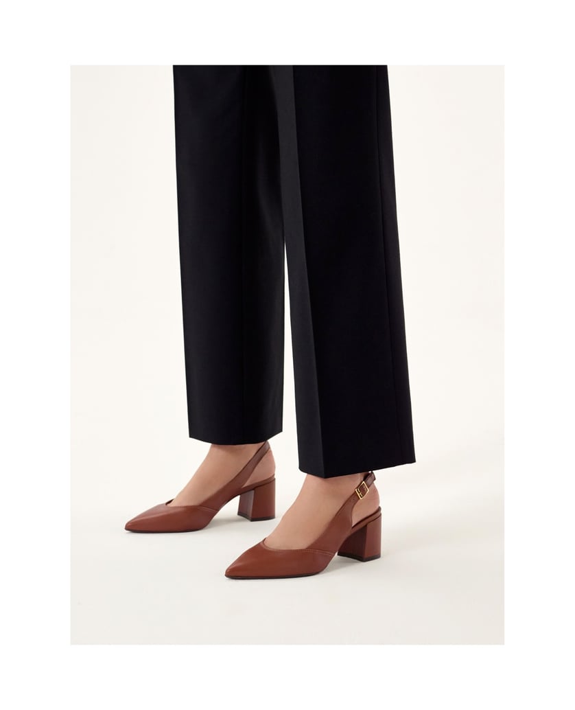 Kazar-Brown-pumps-on-a-post-with-an-open-heel-hnedá