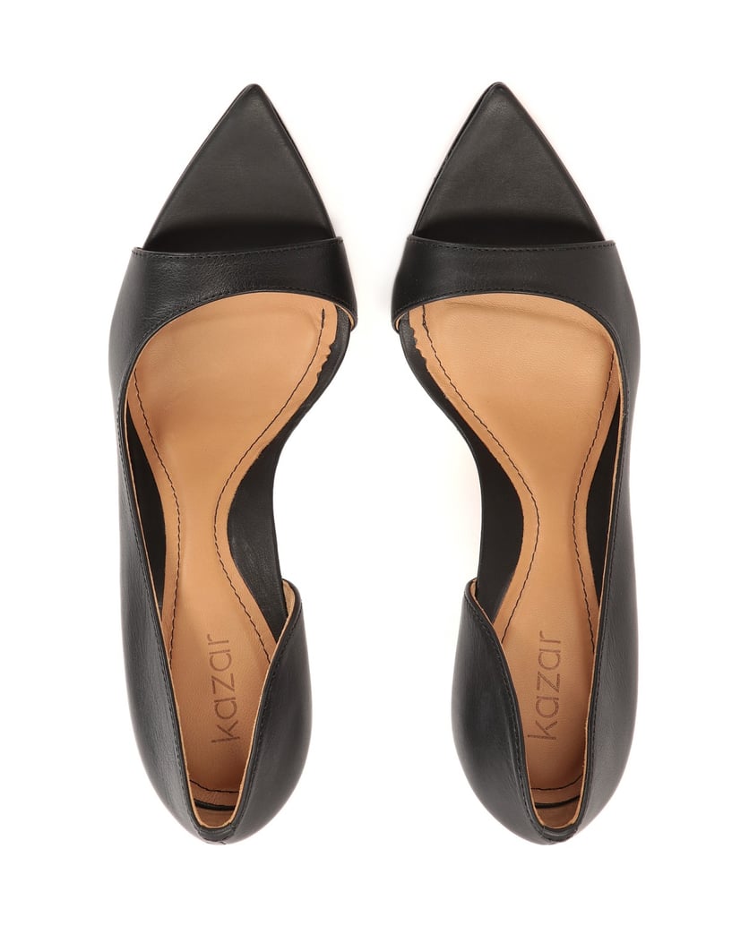 Kazar-Schwarze-Peep-Toe-Pumps-mit-spitzer-Nase-schwarz