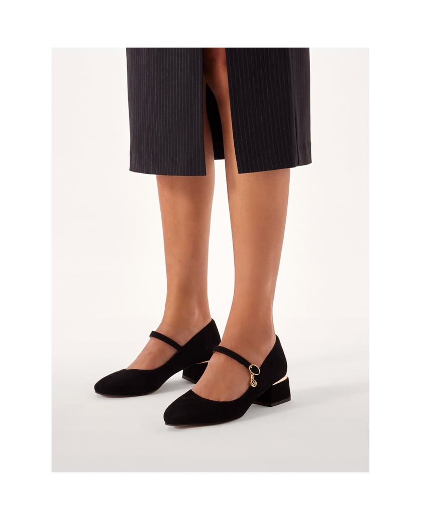 Kazar-Suede-pumps-with-a-strap-on-the-instep-čierna