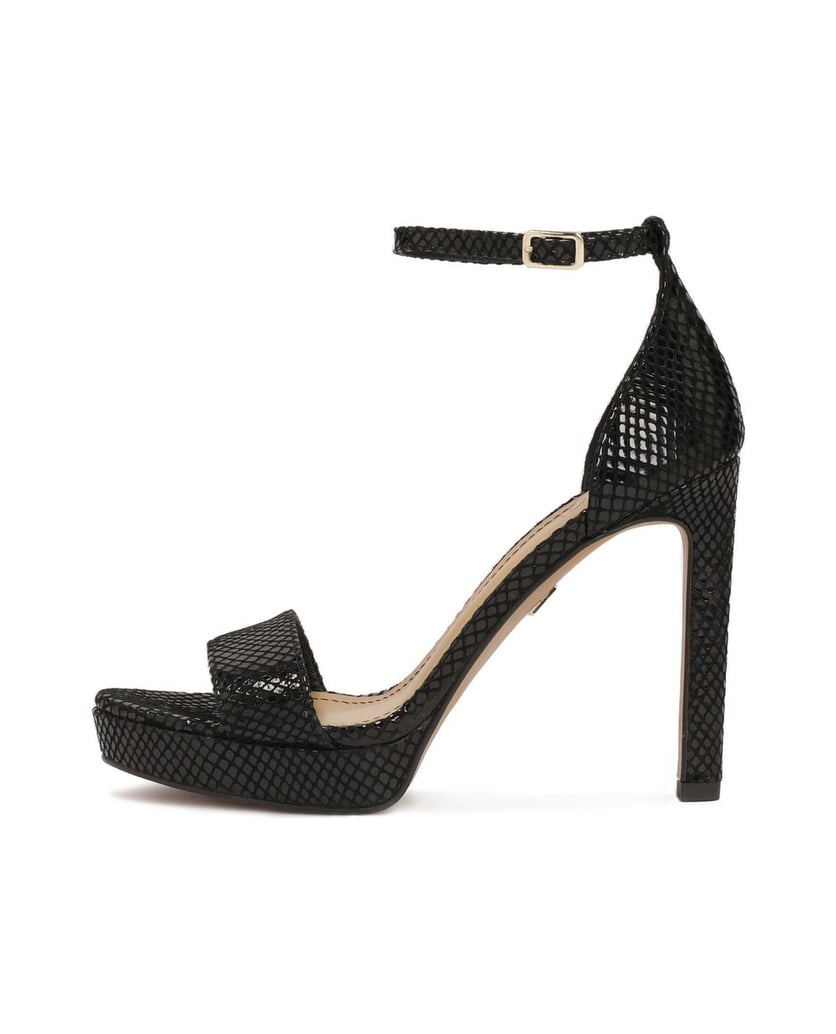 Kazar-Black-sandals-on-an-embossed-leather-platform-černá
