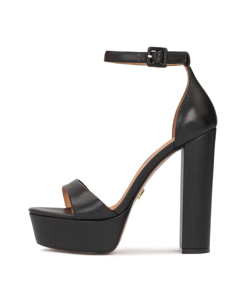 Kazar-Schwarze-Leder-Plateausandalen-mit-Block-schwarz