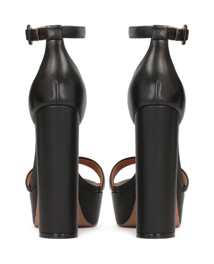 Kazar-Schwarze-Leder-Plateausandalen-mit-Block-schwarz