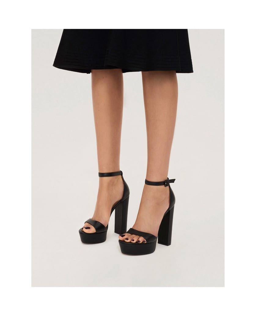 Kazar-Schwarze-Leder-Plateausandalen-mit-Block-schwarz