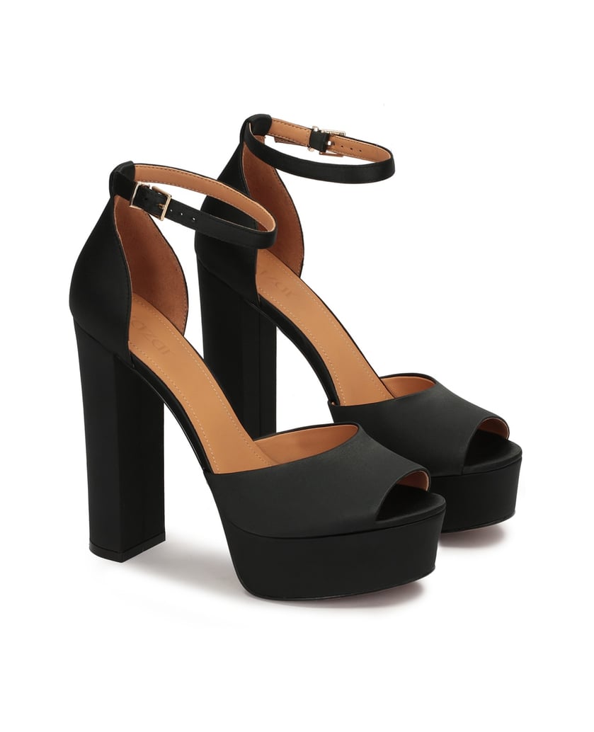 Kazar-Black-fabric-sandals-with-chunky-platform-and-heel-čierna