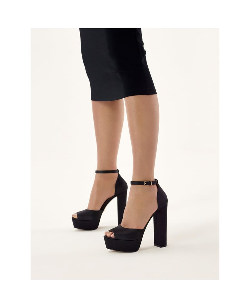 Kazar-Black-fabric-sandals-with-chunky-platform-and-heel-čierna