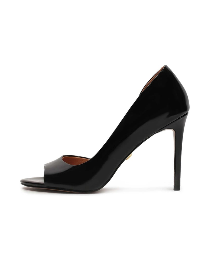 Kazar-Peep-Toe-Pumps-aus-Leder-schwarz