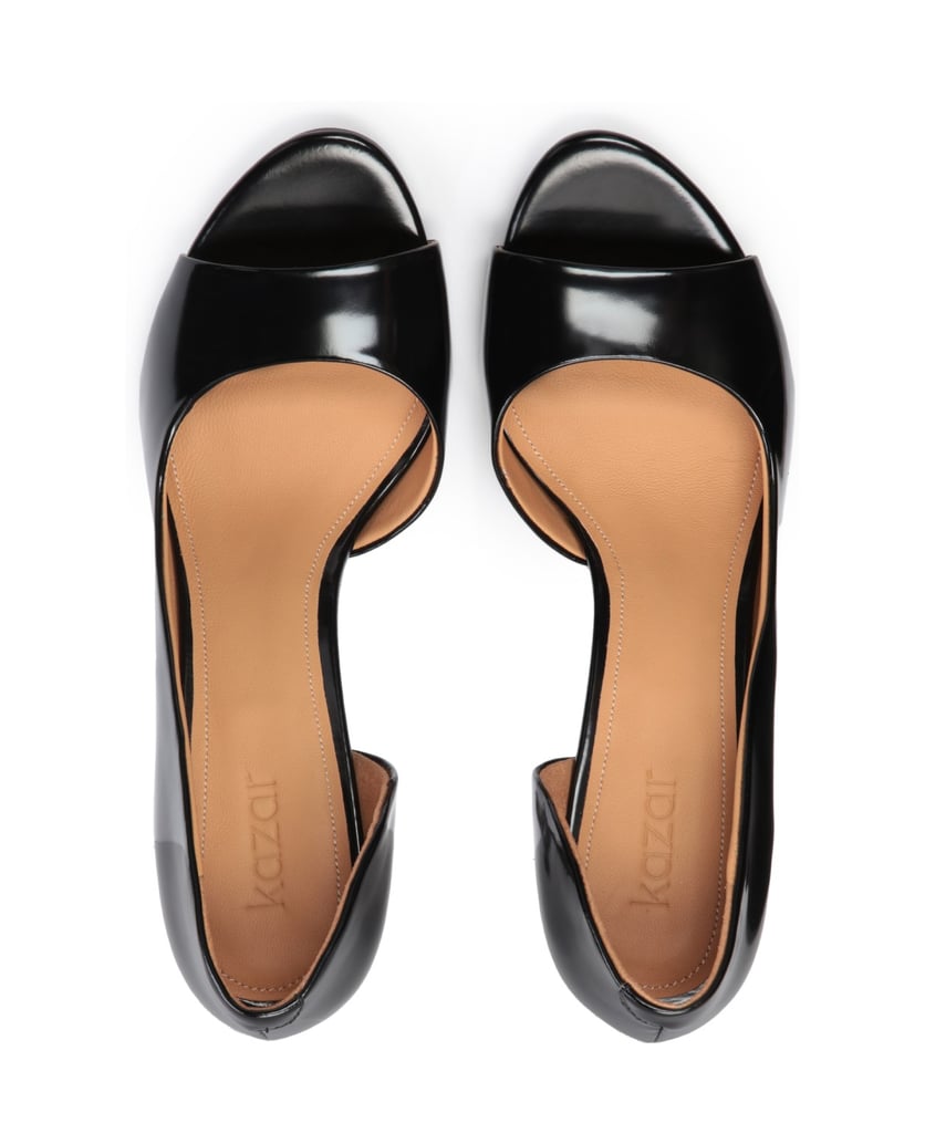 Kazar-Peep-Toe-Pumps-aus-Leder-schwarz