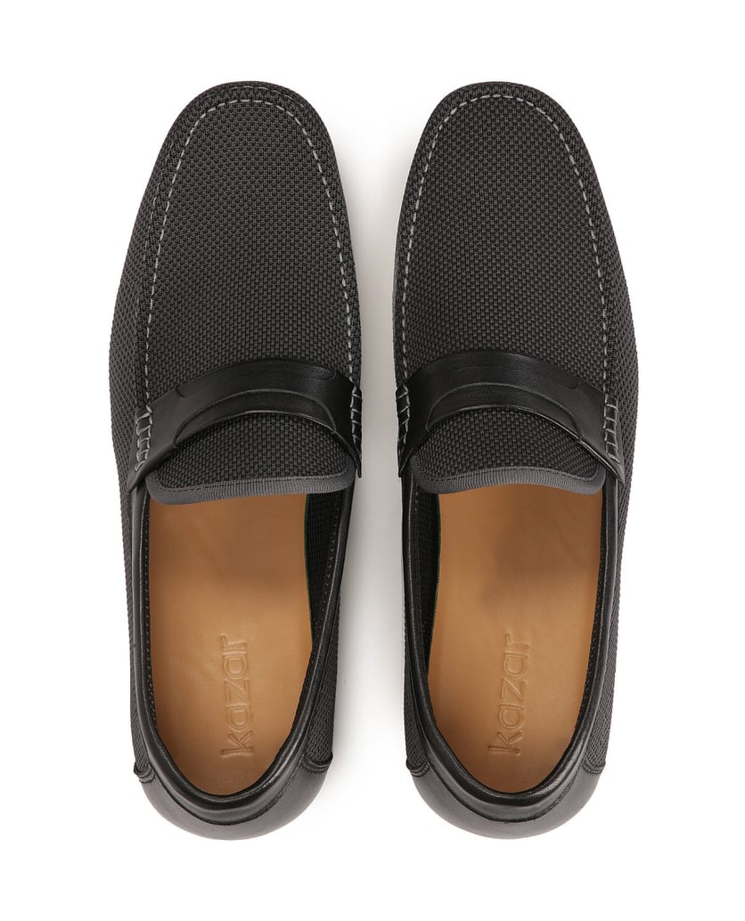 Kazar-Herrenmokassins-aus-gebundenen-Materiali-schwarz