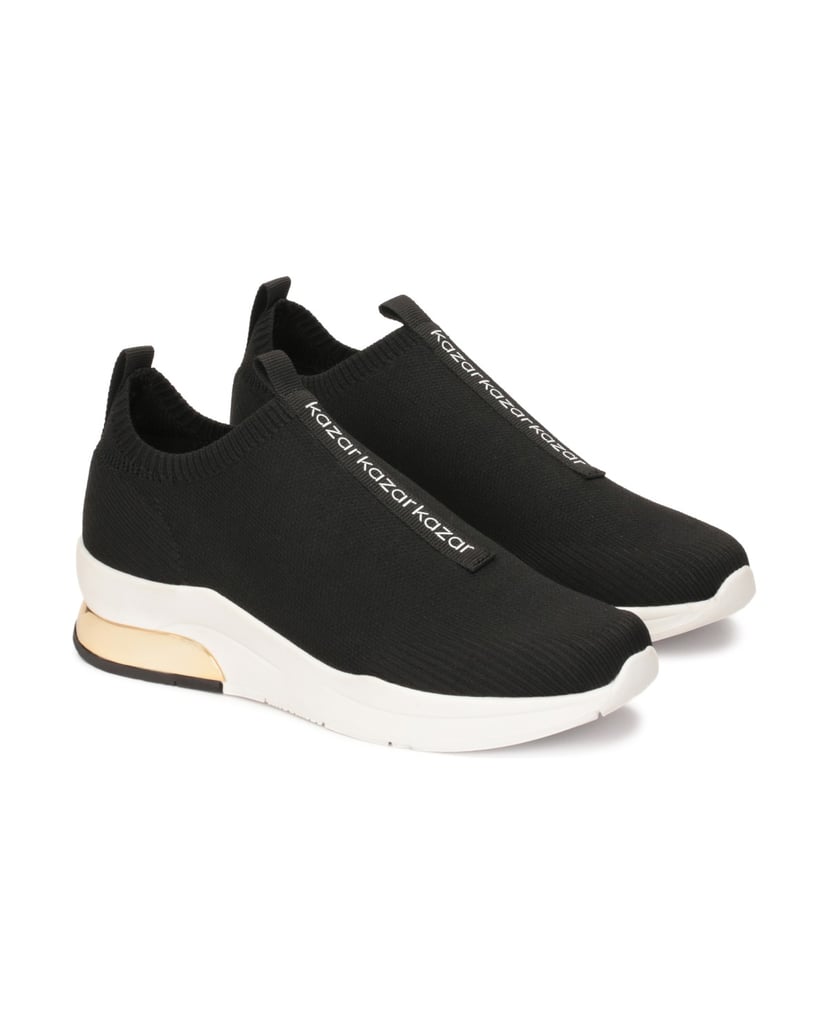 Kazar-Black-sneakers-with-elastic-slip-on-upper-čierna