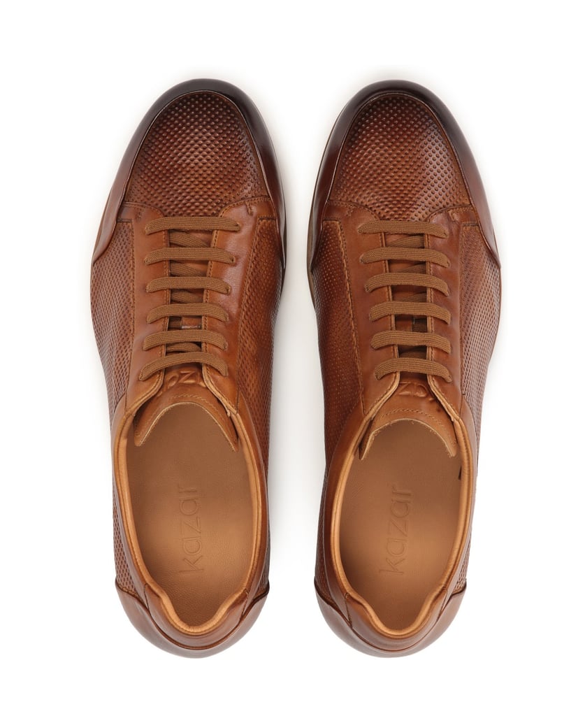 Kazar-Mens-suede-casual-shoes-with-a-layered-upper-hnedá