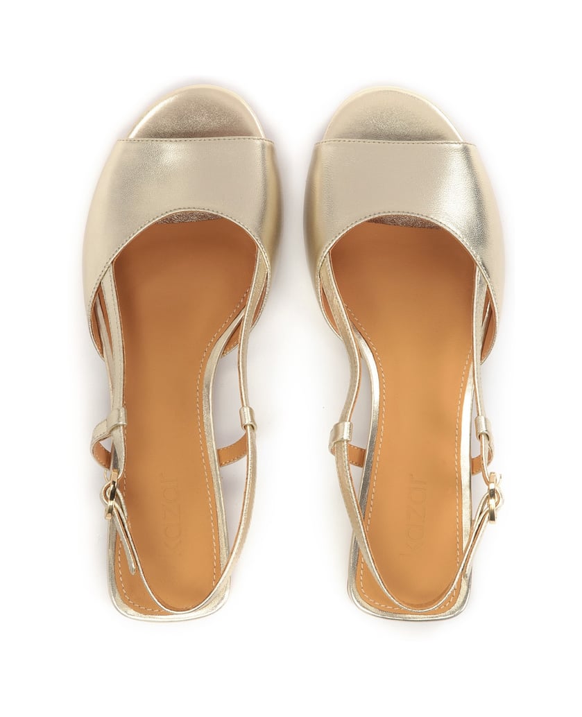 Kazar-Elegante-goldene-Sandalen-mit-Fersenriem-gold